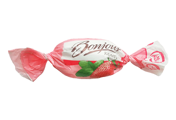 Конфета суфлейная Bongour со вкусом клубники и базилика