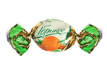 Конфета Королевский абрикос с миндалем в йогуртовой глазури